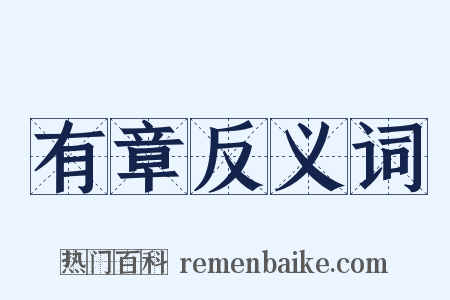 有章反义词是什么意思的图片